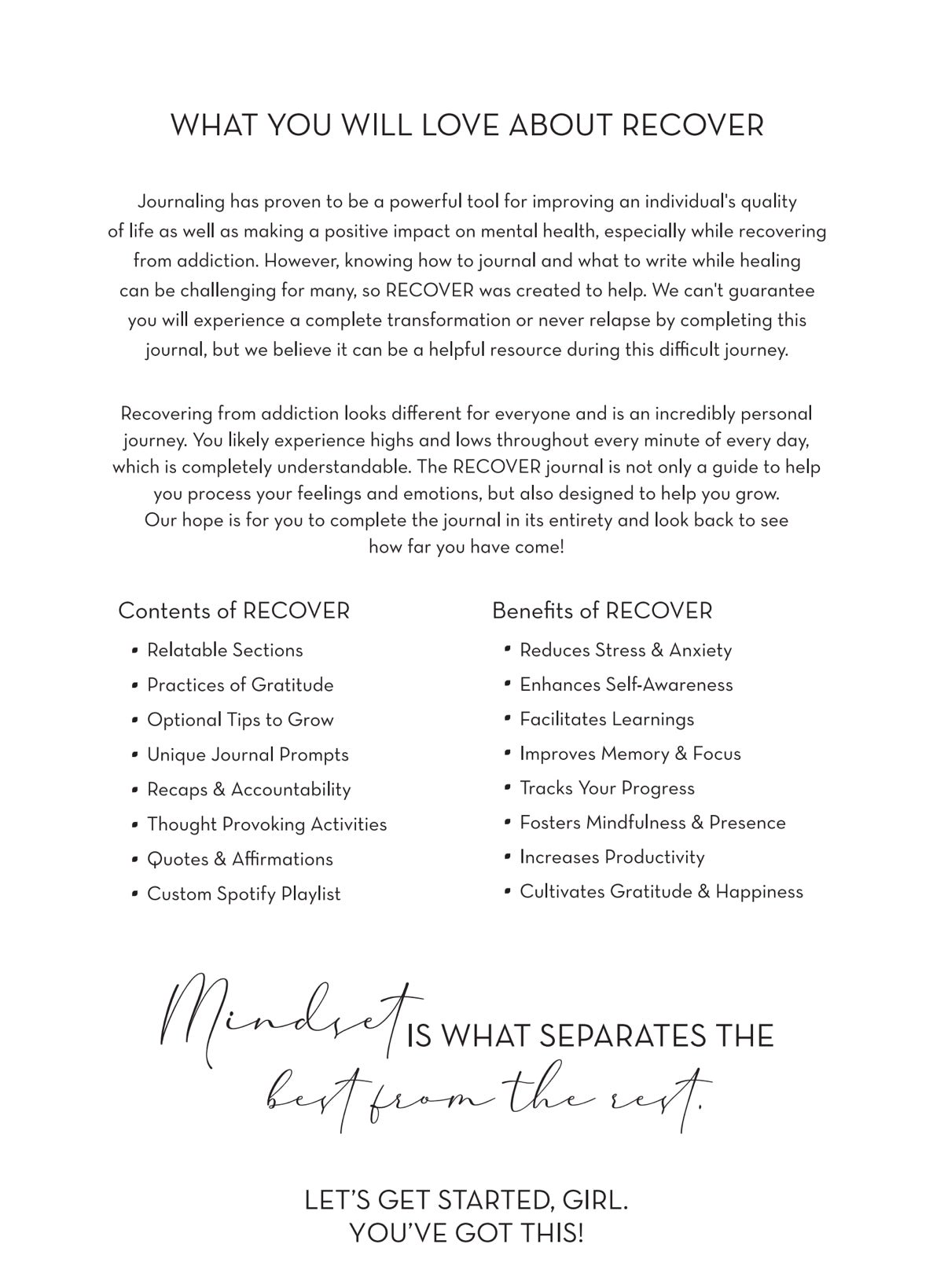 RECOVER - Addiction Recover Journal