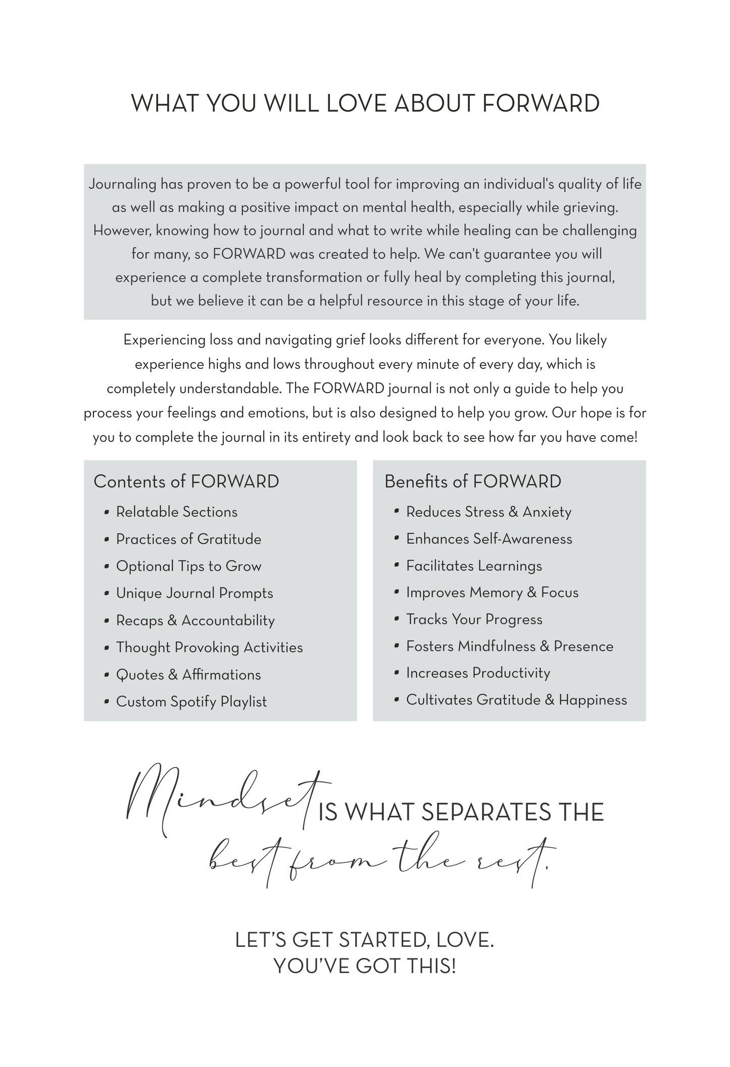 FORWARD - A Grief Journal